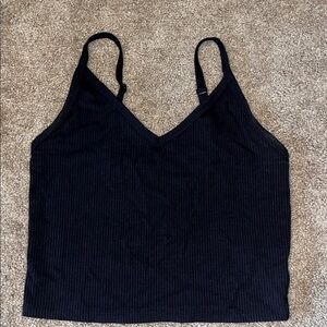 American Eagle Outfitters Black Ribbed Camisole